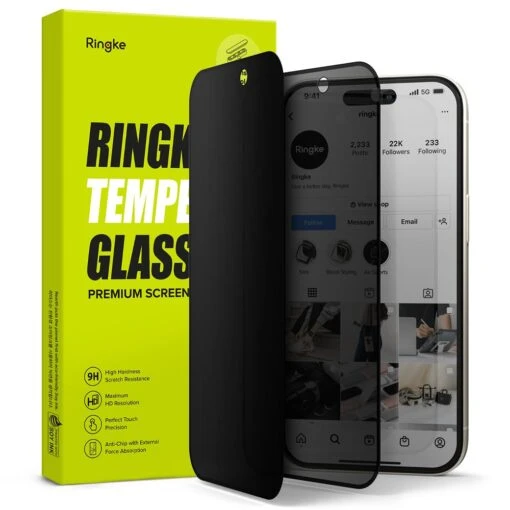Ringke ID Privacy Glass Tempered Screen Protector For Apple IPhone 15