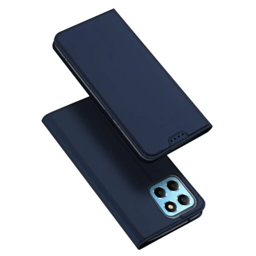 DUX DUCIS Skin Pro Faux Leather Wallet Flip Case For Honor X8 5G - Blue