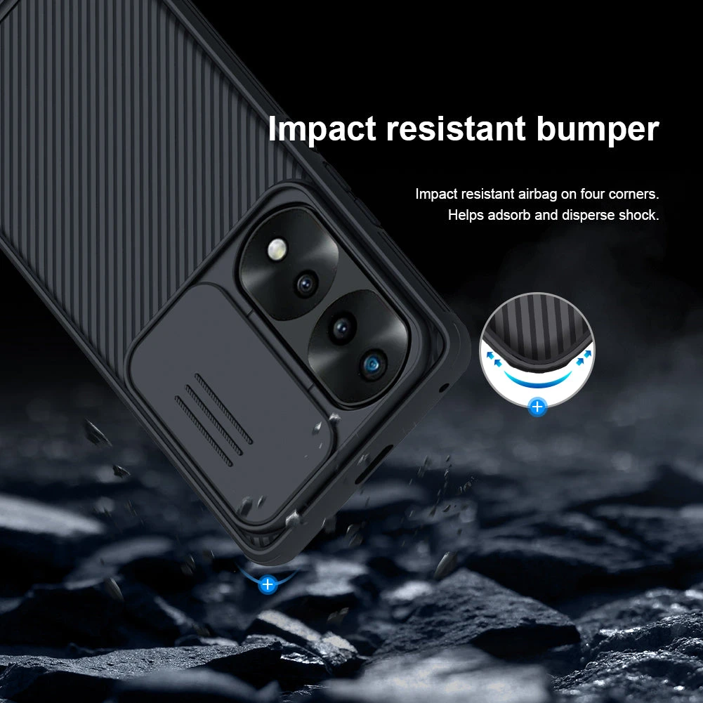 Nillkin CamShield Pro Lens Protector Case Cover For Huawei Honor 70 Pro - Black - Image 8