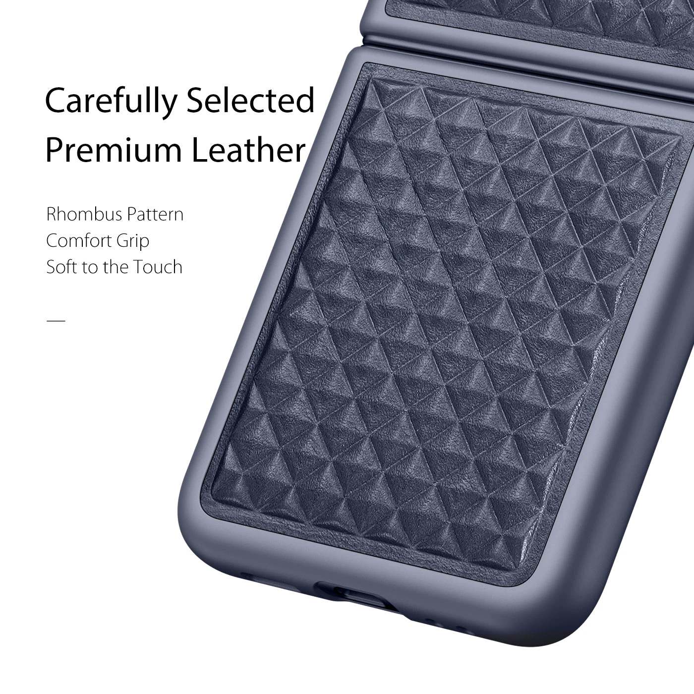 DUX DUCIS Venice Leather Case Cover For Samsung Galaxy Z Flip3 5G - Blue - Image 3