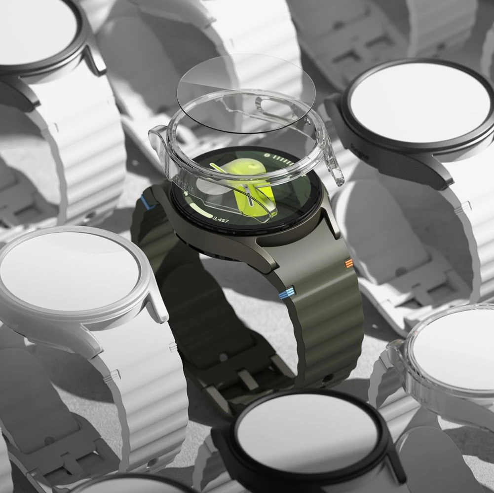 Ringke Slim Case & Tempered Glass Protector Bundle For Galaxy Watch 7 44mm - Black - Image 7