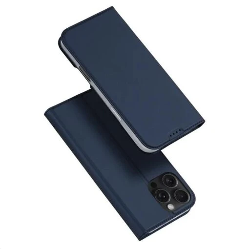 DUX DUCIS Skin Pro Faux Leather Wallet Flip Case For Apple IPhone 16 Pro Max - Blue