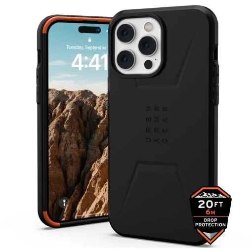 Urban Armor Gear (UAG) Civilian MagSafe Tough Case For IPhone 14 Pro Max - Black
