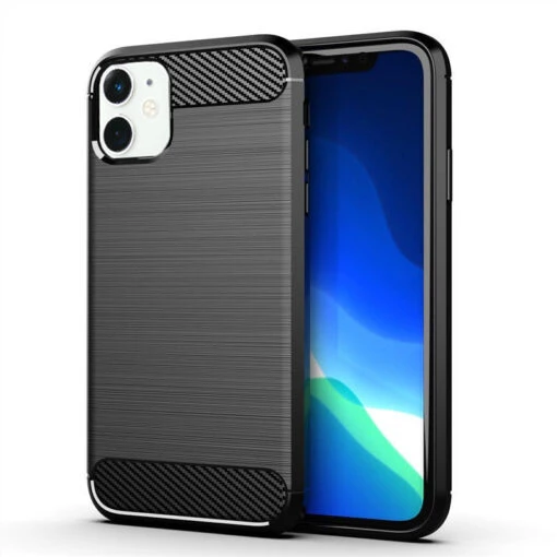 Flexi Carbon Rear Case For Apple IPhone 11 - Black