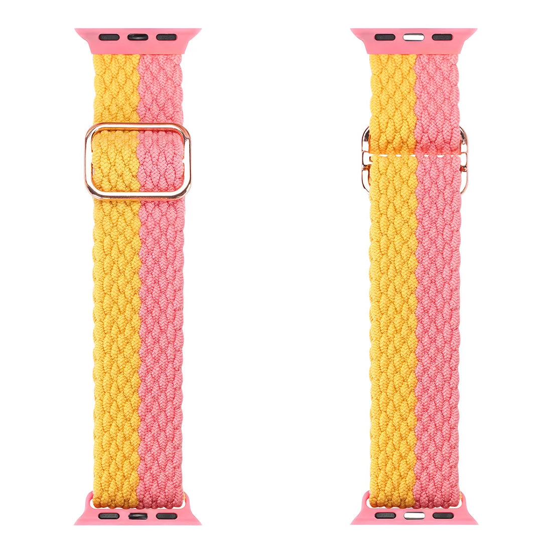 DUX DUCIS Nylon Strap For Apple Watch 1 2 3 4 5 6 7 SE (38MM/40MM/41MM) - Pink/Yellow