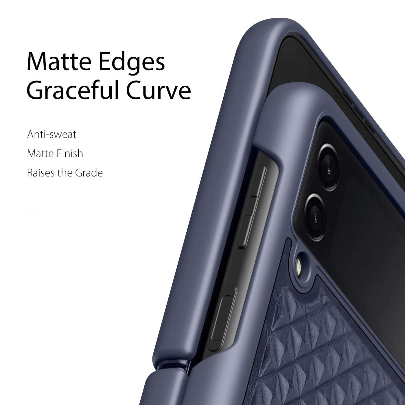 DUX DUCIS Venice Leather Case Cover For Samsung Galaxy Z Flip3 5G - Blue - Image 5