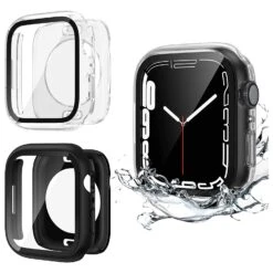 2 X Tough Protective Case Cover For Apple Watch 41mm Series 7 - 1 Clear And 1 Black
