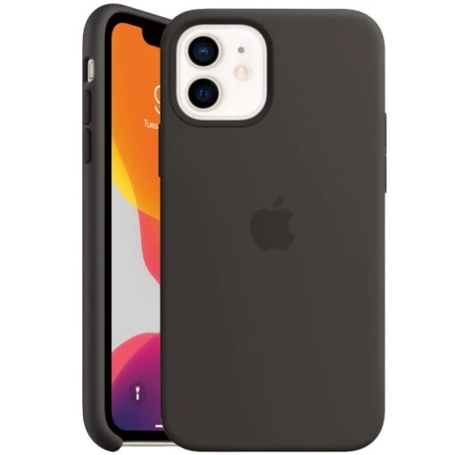 Official Apple Silicone Magsafe Rear Case Cover For Apple IPhone 12 Mini - Black