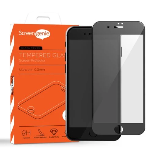 Screen Genie 3D Full Glass Screen Protector For Apple IPhone 7 & 8 - Black