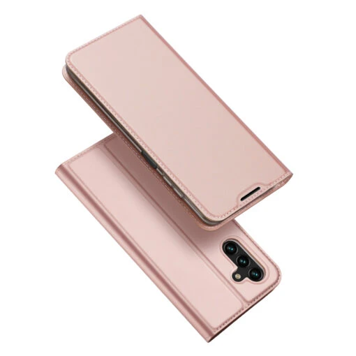 DUX DUCIS Skin Pro Faux Leather Wallet Flip Case For Samsung Galaxy A13 5G, Rose Gold