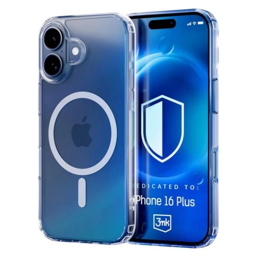 3mk Clear Armor Magsafe Rear Tough Case Cover For Apple IPhone 16 Plus