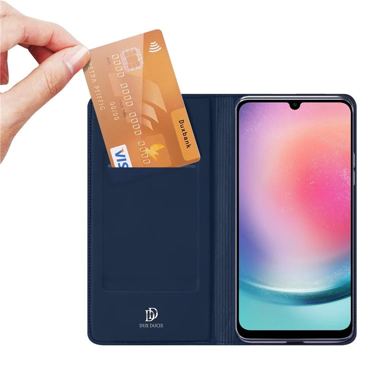 DUX DUCIS Skin Pro Faux Leather Wallet Flip Case For Samsung Galaxy A25 5G - Blue - Image 2