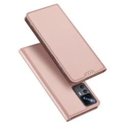 DUX DUCIS Skin Pro Faux Leather Wallet Case For Xiaomi 12T / 12T Pro - Rose Gold