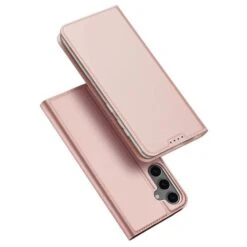 DUX DUCIS Skin Pro Faux Leather Wallet Flip Case For Samsung Galaxy S25 - Rose Gold