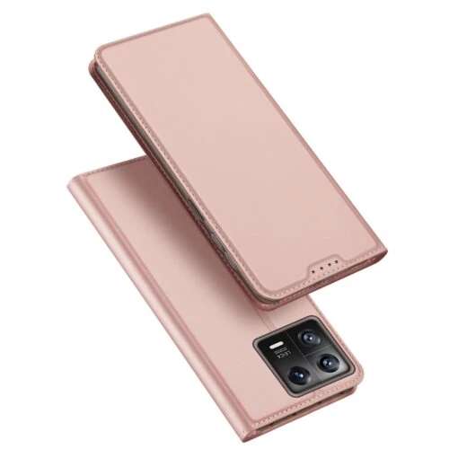 DUX DUCIS Skin Pro Faux Leather Wallet Flip Case For Xiaomi 13 - Rose Gold