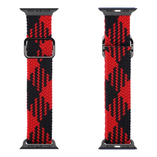 DUX DUCIS Nylon Strap For Apple Watch 1 2 3 4 5 6 7 SE (42MM/44MM/45MM) - Red/Black