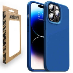 Armoured™ Liquid Silicone Slim Case For Apple IPhone 14 Pro Max - Denim Blue