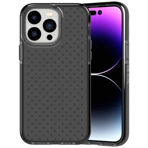 Tech21 Evo Check Tough Rear Case Cover For Apple IPhone 14 Pro Max - Smokey/Black