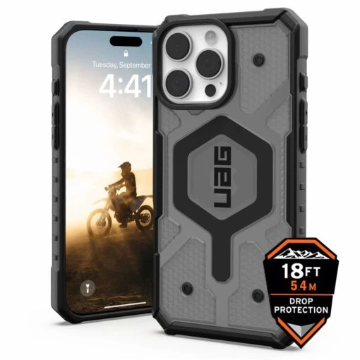 Urban Armor Gear (UAG) Pathfinder MagSafe Tough Case Cover For Apple IPhone 16 Pro Max - Ash