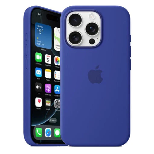 Official Apple Silicone Magsafe Rear Case Cover For IPhone 16 Pro - Ultramarine