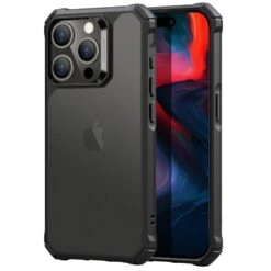 ESR Air Armor Protective Tough Case Cover For Apple IPhone 15 Pro Max - Frosted Black