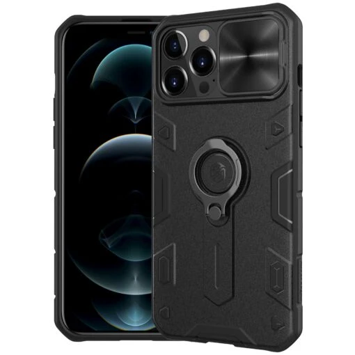 Nillkin CamShield Armor Camera Lens Protector Case For IPhone 13 Pro Max - Black