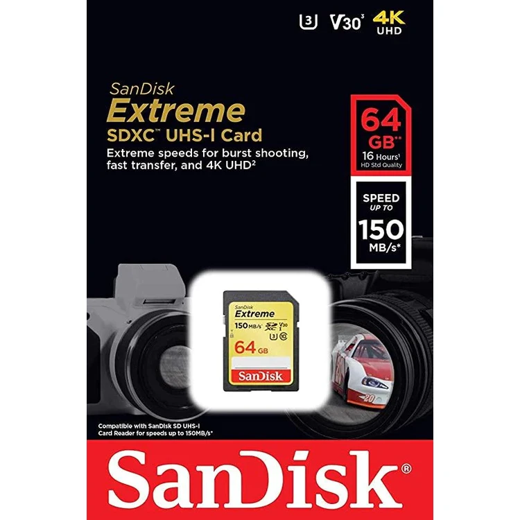 SanDisk Extreme 64GB SDHC UHS-I Class 10 Up To 150MB/S Memory Card - Image 4