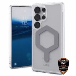 Urban Armor Gear (UAG) Plyo Pro MagSafe Tough Case Cover For Samsung Galaxy S25 Ultra - Grey/ Clear