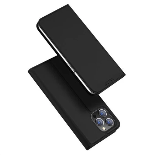 DUX DUCIS Skin Pro Faux Leather Wallet Flip Case For Apple IPhone 15 Pro Max - Black
