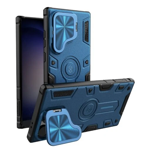 Nillkin CamShield Armor Prop Lens Protector Case For Samsung Galaxy S24 Ultra - Blue