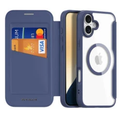 DUX DUCIS Skin X Pro MagSafe Flip Wallet Case For Apple IPhone 16 Plus - Blue
