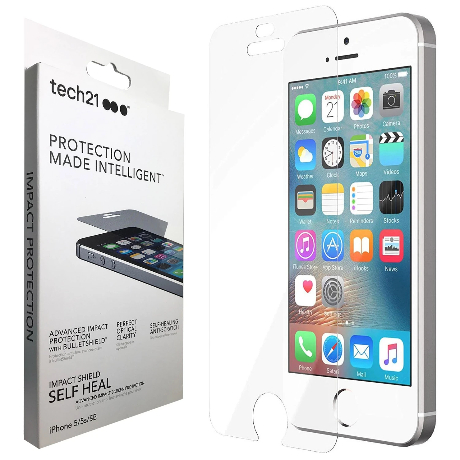 Tech21 Impact Shield Self Heal Screen Protector For Apple IPhone 5 5S SE - Clear - Image 2