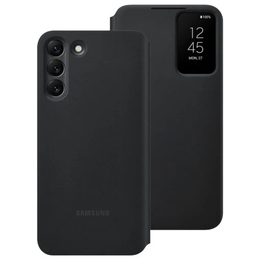 Official Samsung Smart Clear View Cover For Galaxy S22+ (Plus) - Black