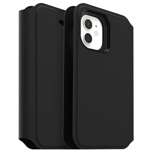 Otterbox Strada Via Rugged Wallet Flip Case For Apple IPhone 12 Mini - Black