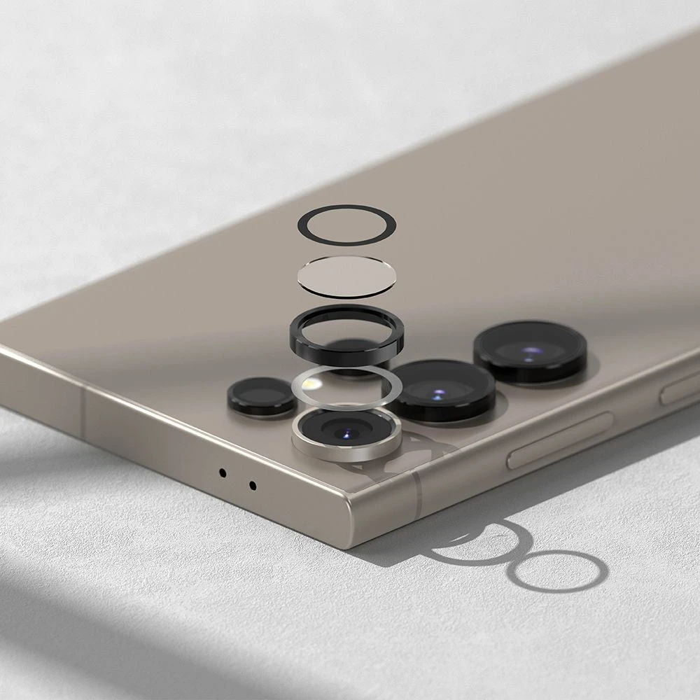 Ringke Camera Lens Frame Glass Protector For Samsung Galaxy S24 Ultra - Black - Image 3