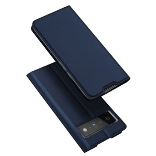 DUX DUCIS Skin Pro Faux Leather Wallet Flip Case For Google Pixel 6 Pro - Blue