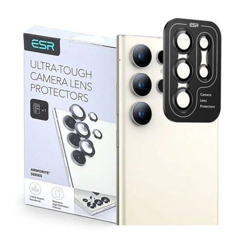 ESR Camera Ultra Tough Camera Lens Protector For Samsung Galaxy S24 Ultra - Black