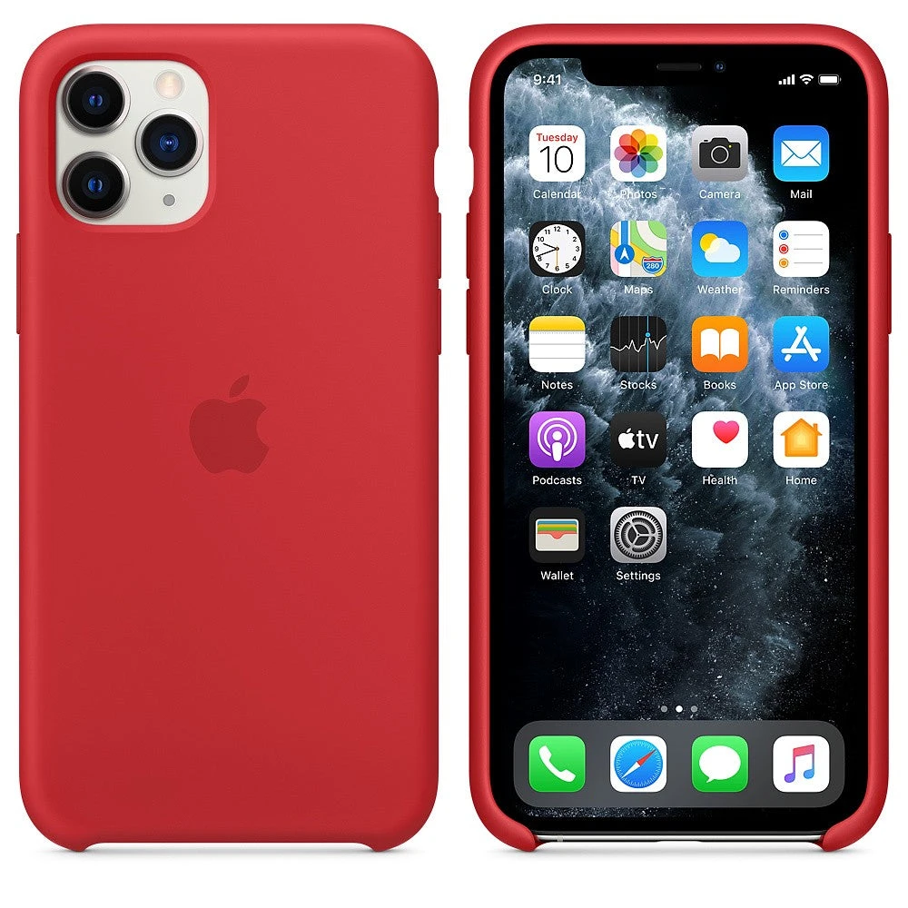 Official Apple Silicone Rear Case Cover For Apple IPhone 11 Pro - Red - Image 5
