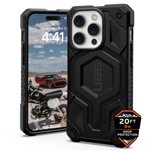 Urban Armor Gear (UAG) Monarch MagSafe Tough Case For IPhone 14 Pro - KEVLAR Black