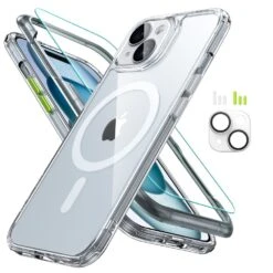 ESR Magsafe Case W/ Screen & Lens Protection For Apple IPhone 15 - Clear