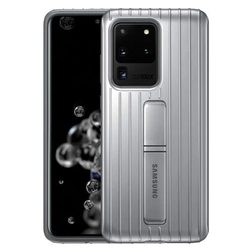 Official Samsung Protective Standing Cover For Galaxy S20 Ultra - Silver