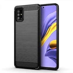 Flexi Carbon Rear Case For Samsung Galaxy A51 - Black