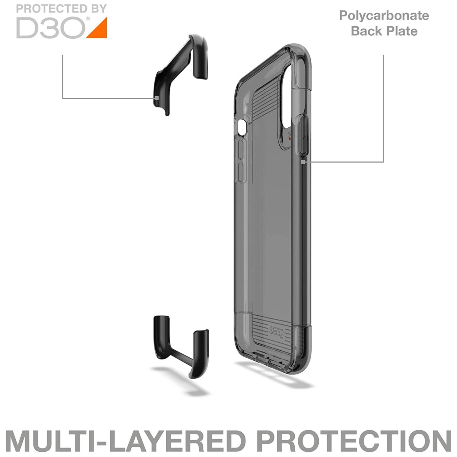 Gear4 Wembley D30 Shockproof Tough Case For Apple IPhone 11 Pro Max - Smoke - Image 5