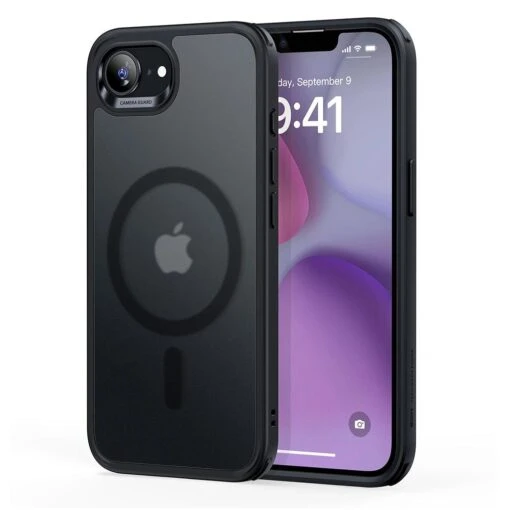 ESR Classic HaloLock MagSafe Hybrid Rear Tough Case For Apple IPhone 16e - Frosted Black