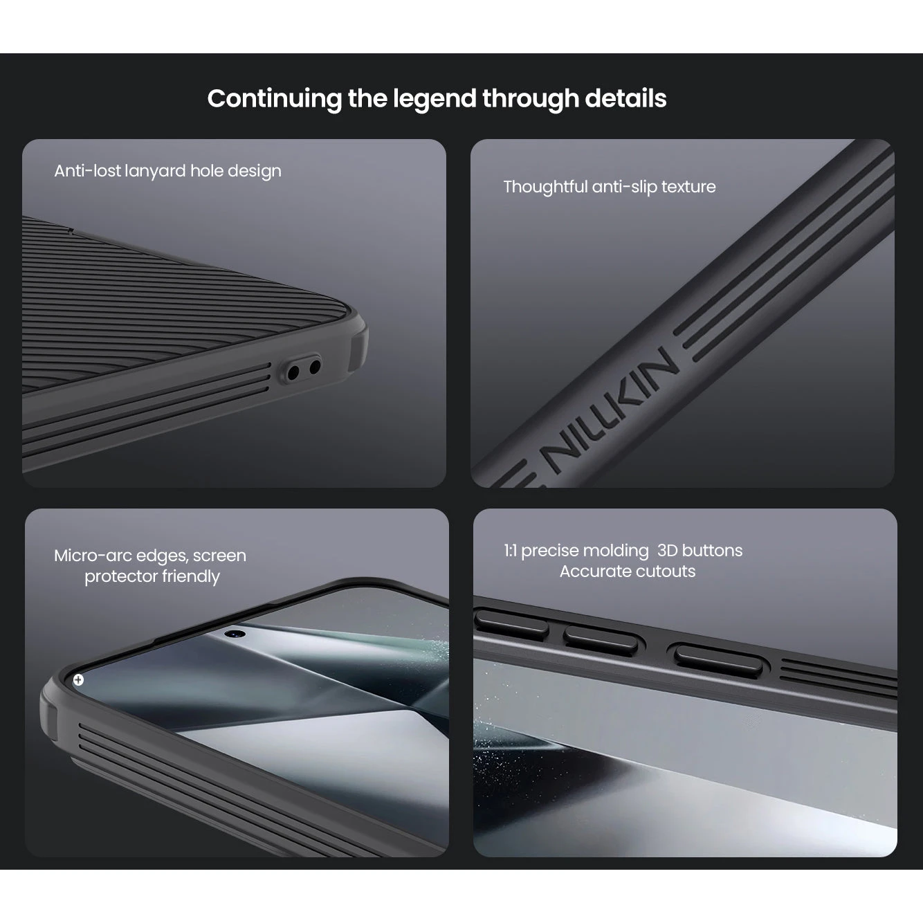 Nillkin CamShield Pro Lens Protector Case Cover For Samsung Galaxy S25 - Black - Image 7