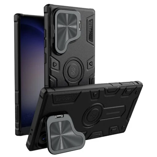 Nillkin CamShield Armor Prop Lens Protector Magnetic Case For Samsung Galaxy S24 Ultra - Black