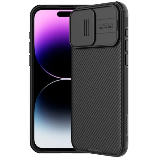 Nillkin CamShield Pro Lens Protector Case Cover For Apple IPhone 15 Pro Max - Black