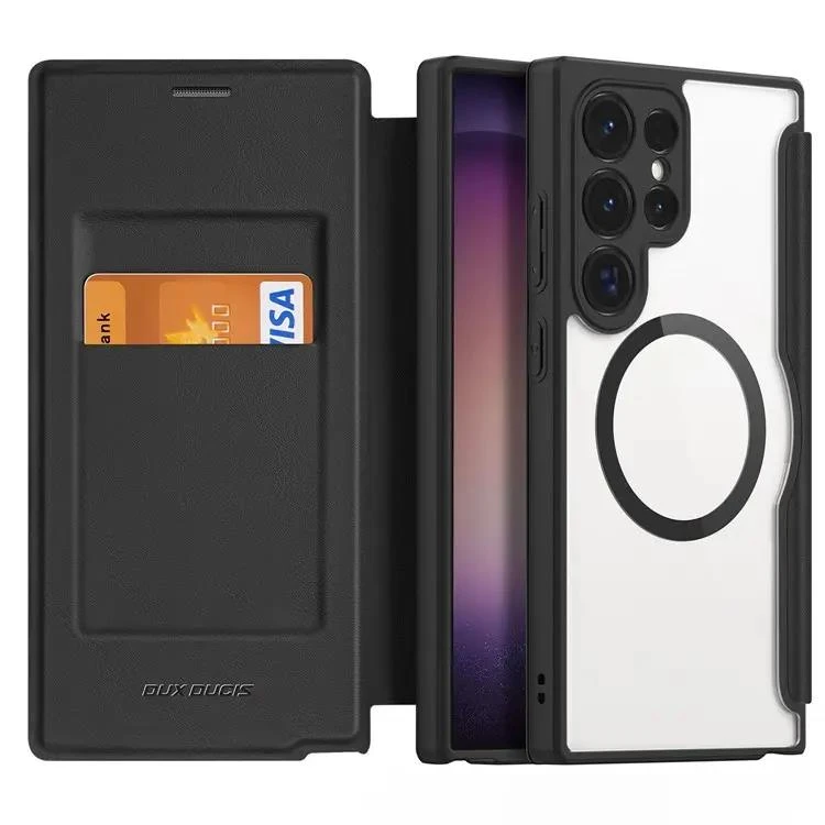 DUX DUCIS Skin X Pro Tough Rugged Flip Wallet Case For Samsung Galaxy S24 Ultra - Black - Image 2