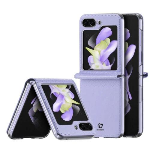 Dux Ducis Bril Leather Case Cover For Samsung Galaxy Z Flip5 5G - Purple