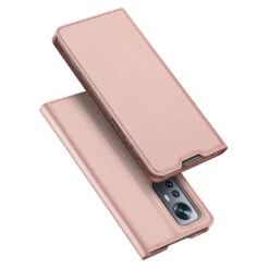 DUX DUCIS Skin Pro Faux Leather Wallet Flip Case For Xiaomi 12 / 12X / 12S - Rose Gold